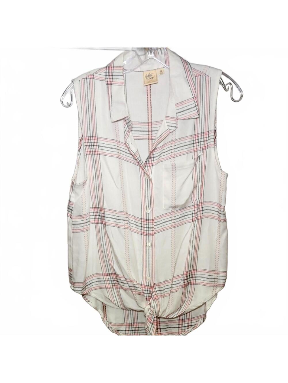 White Crow | Red and Black Striped Top | M